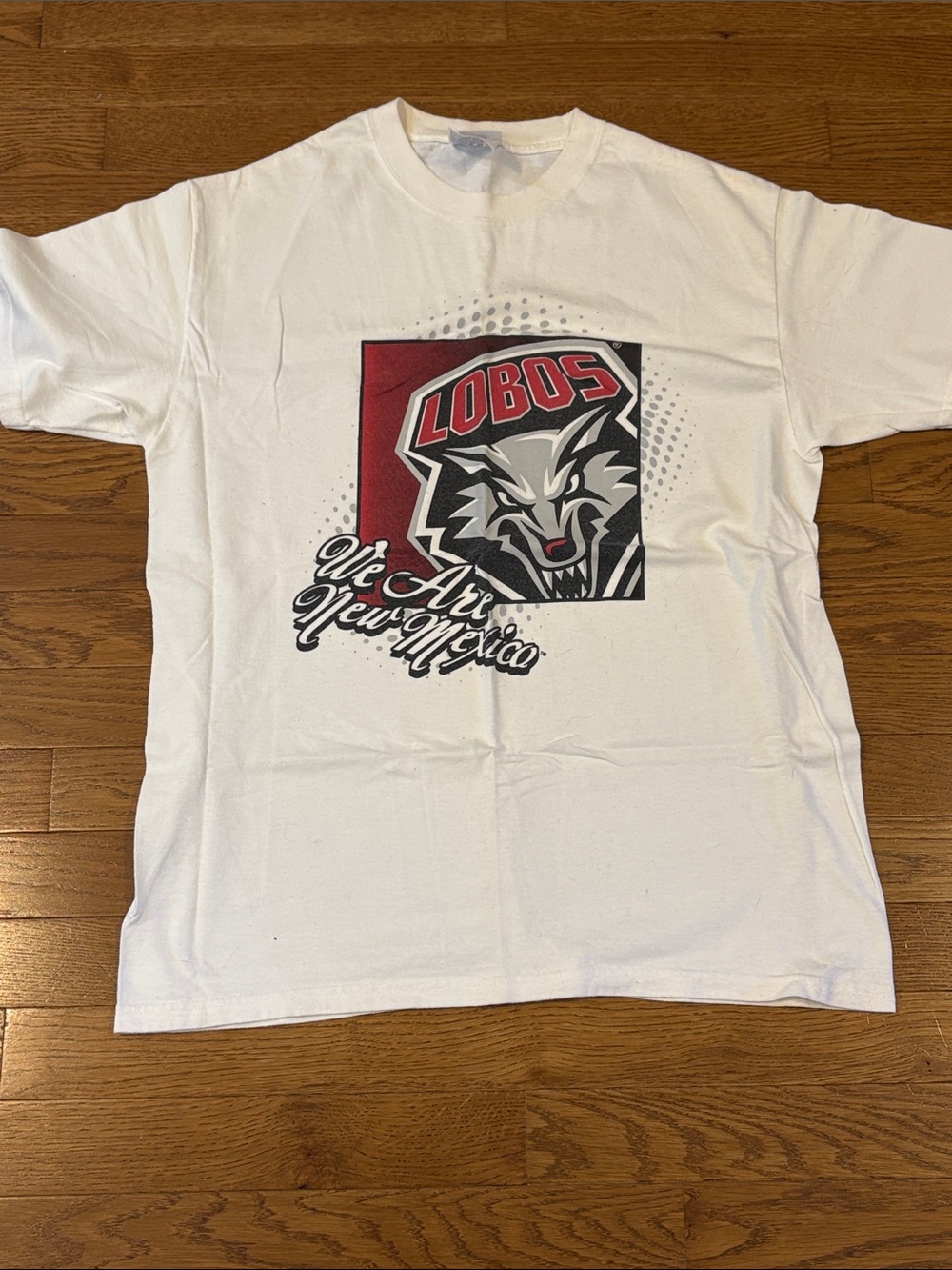 Port & Co | White Lobos T-Shirt University of New Mexico UNM Size Medium
